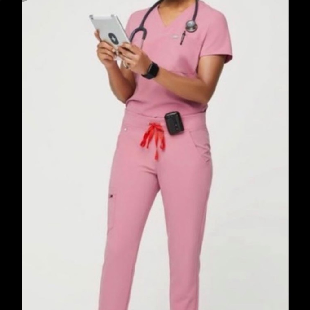 FIGS chalk pink scrubs